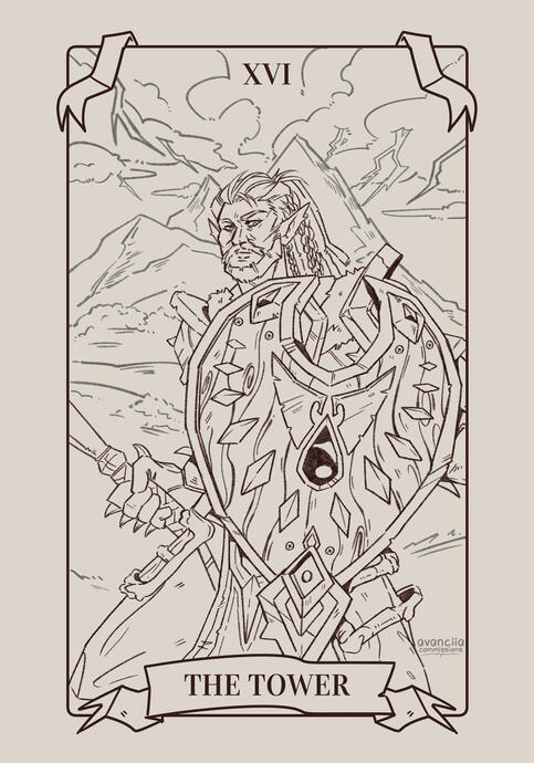 Tarot Card - the tower Tarot Card - the tower